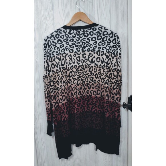 Net.153 Womens Open Cardigan Leopard Print M/L Classic Sweater Longsleeve - Picture 7 of 9